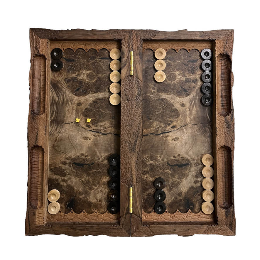 鲁米(Rumi)灵感木制西洋双陆棋盘——手工制作