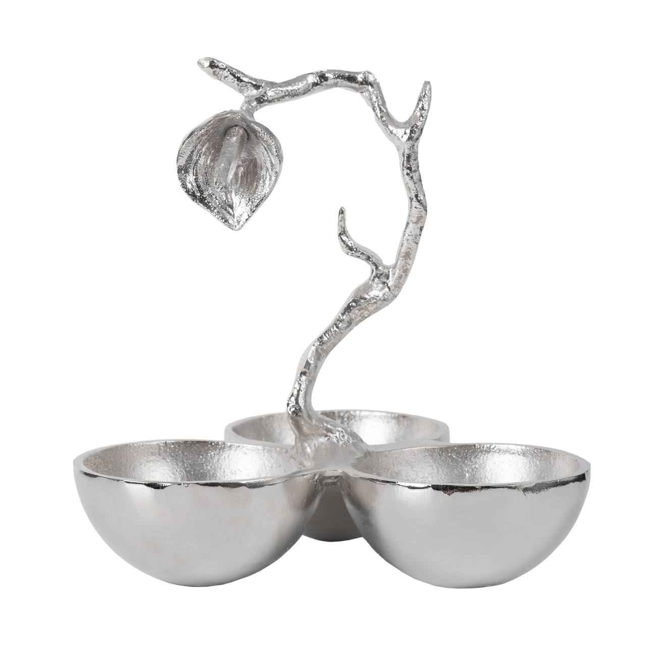 Main image of 小吃与坚果餐盘 – 叶子设计