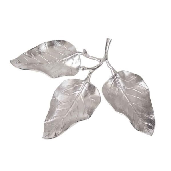 小吃与甜点餐盘 – 叶子设计