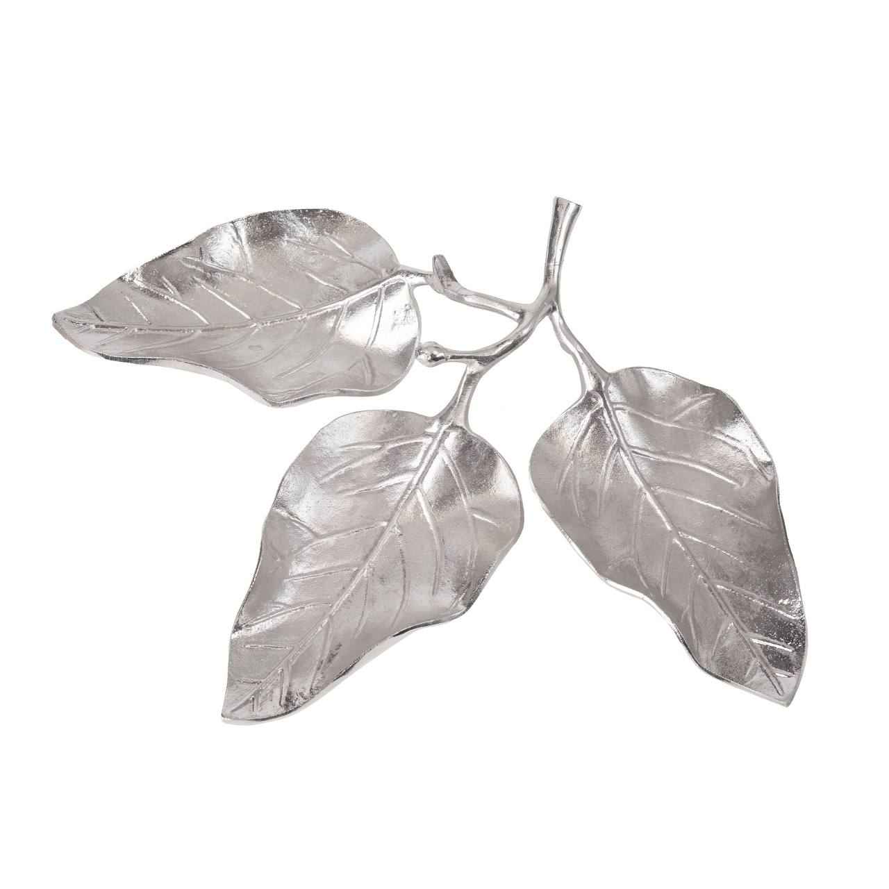 小吃与甜点餐盘 – 叶子设计