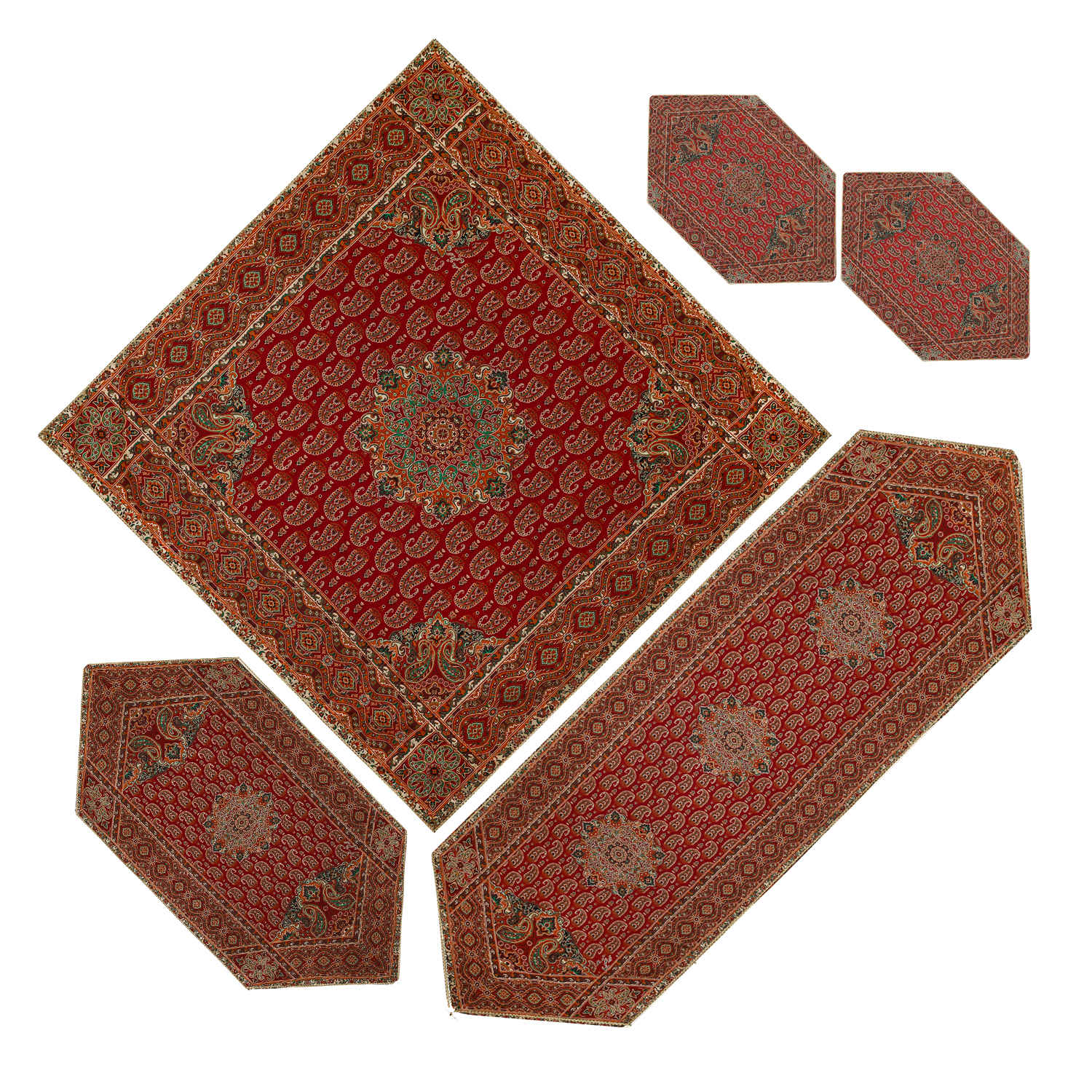 Main image of 雅兹德 Termeh 桌布 5 件套 – 奢华花卉图案 Ghp 款