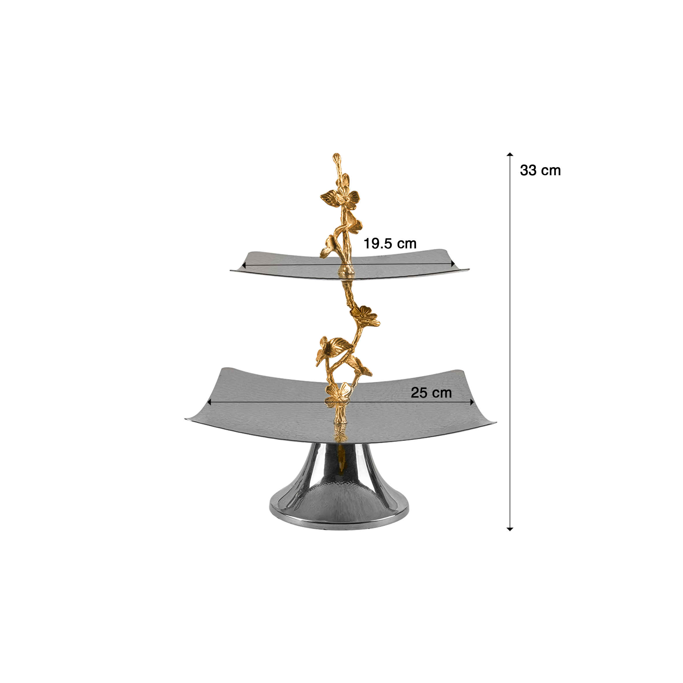 不锈钢双层小吃与甜点架