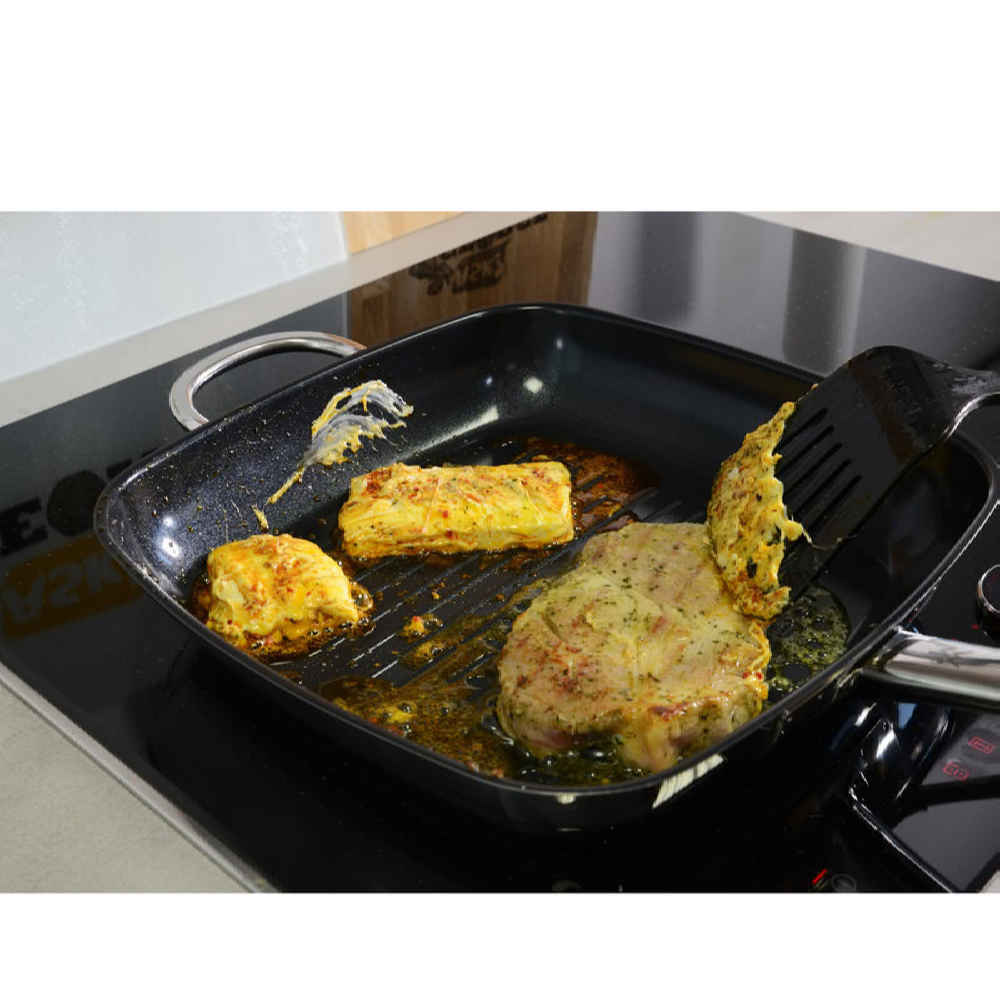 钢制平底锅 – 露营及户外烹饪用，28 厘米