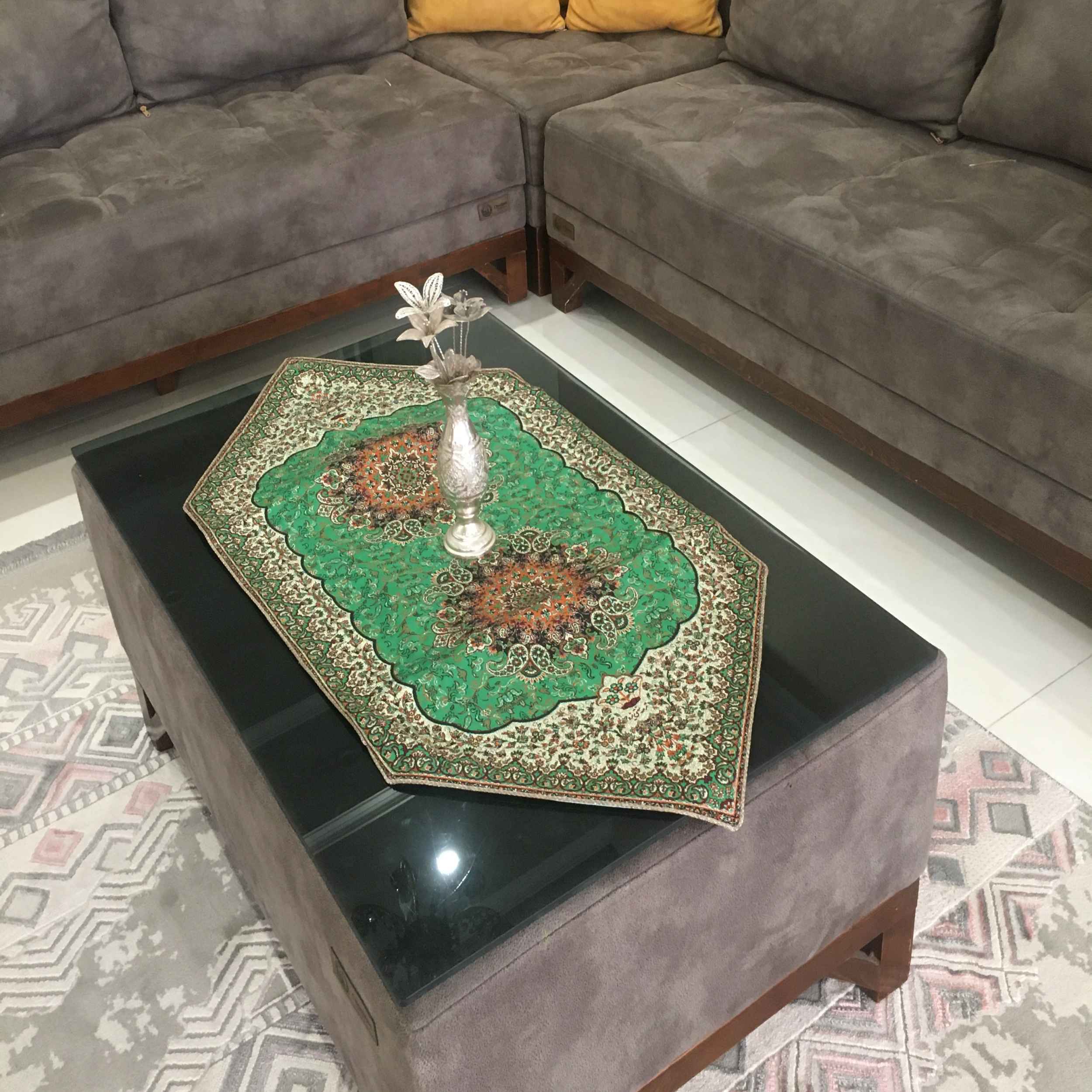 5件套 Termeh 桌布 – 豪华波斯佩斯利花纹 Toranj 款