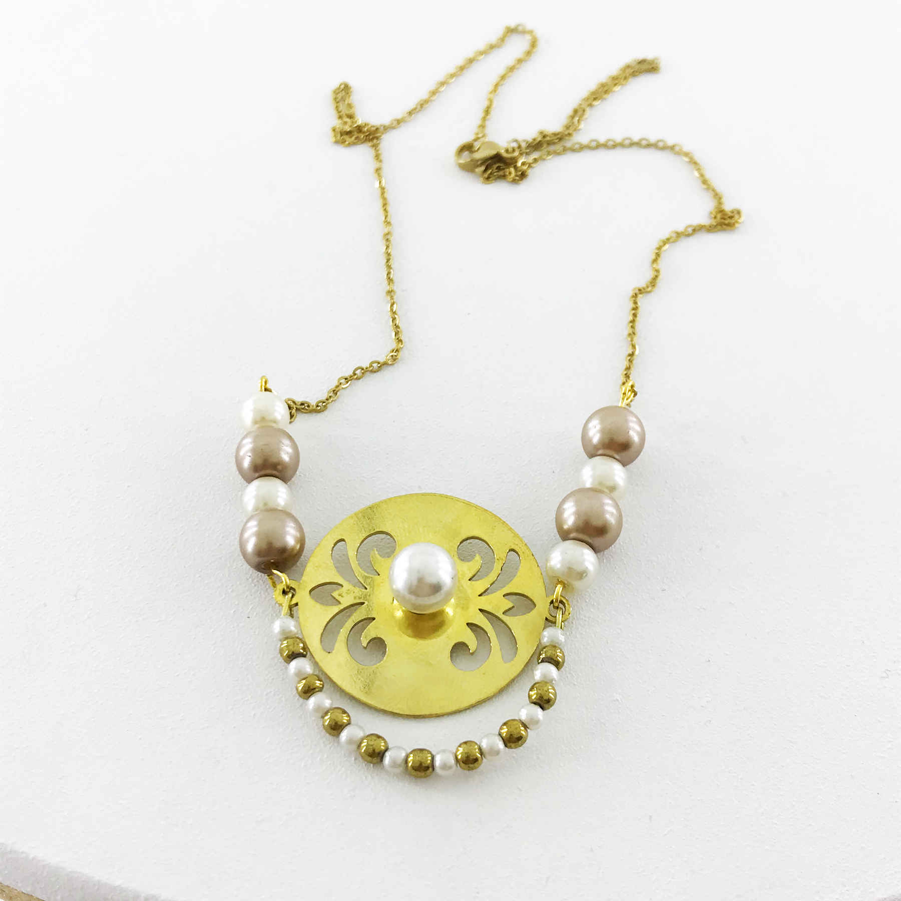 女士黄铜项链——波斯传统主题,饰物款