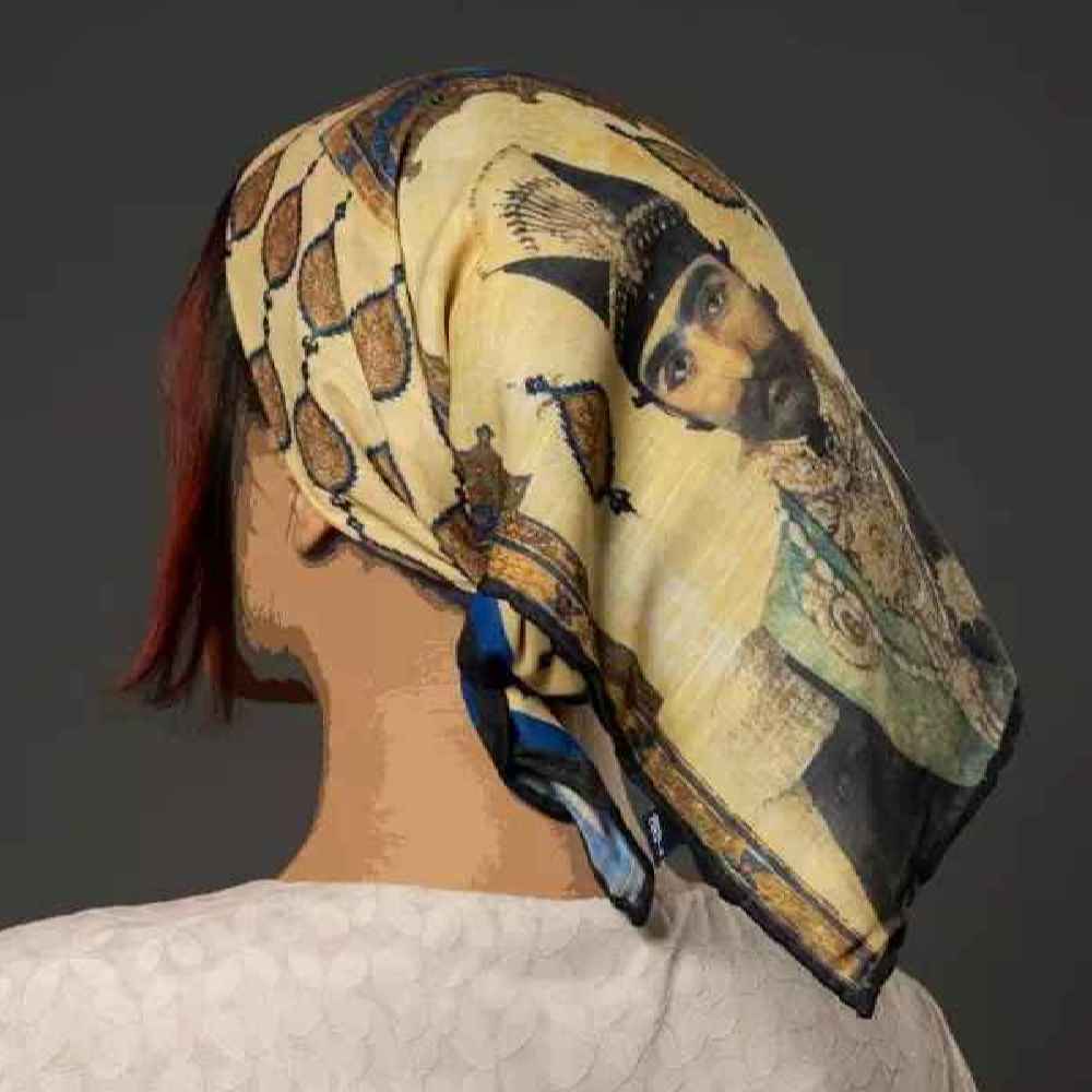 迷你头巾 – 女士艺术 Naser al-Din Shah Qajar 印花