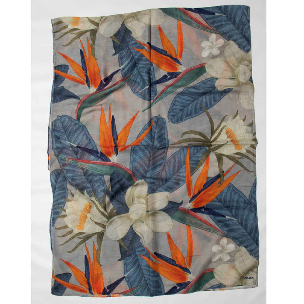 女士印花披肩 – 艺术感轻盈，柔软手感