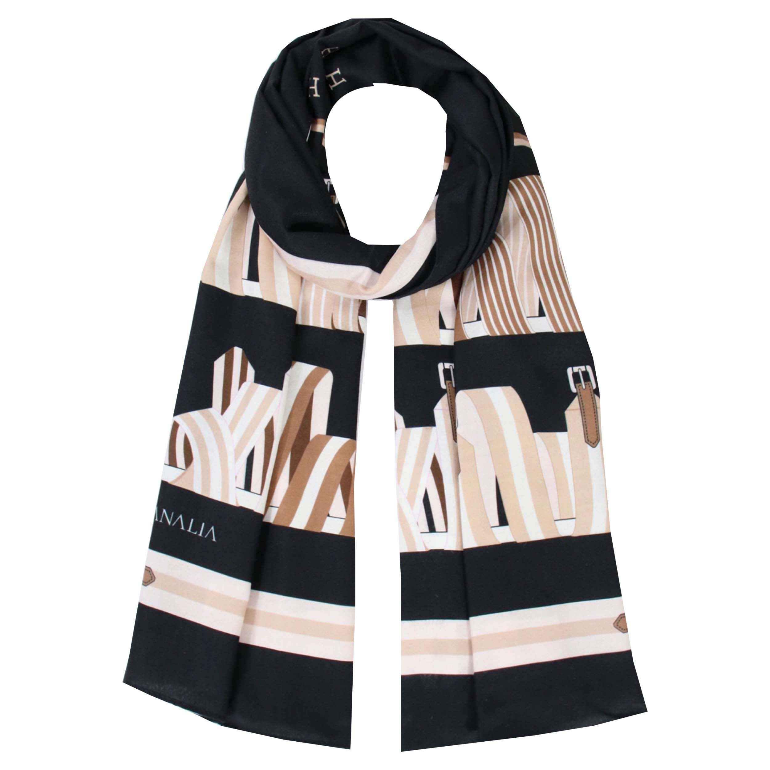 Main image of 女士印花披肩 – 艺术感轻盈，马海毛面料