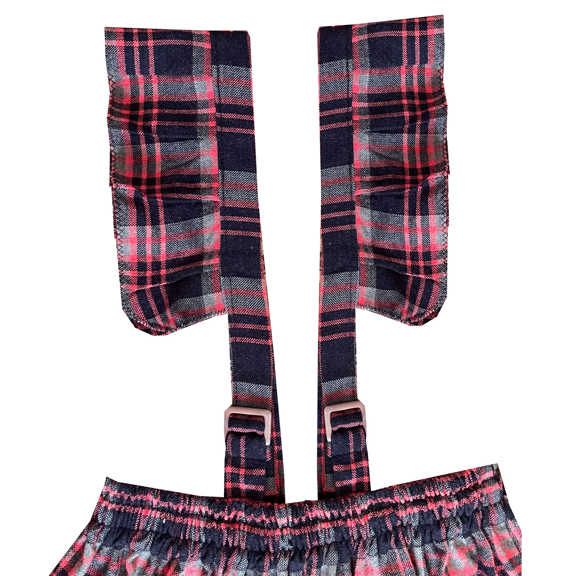 女士背带裙——格纹设计