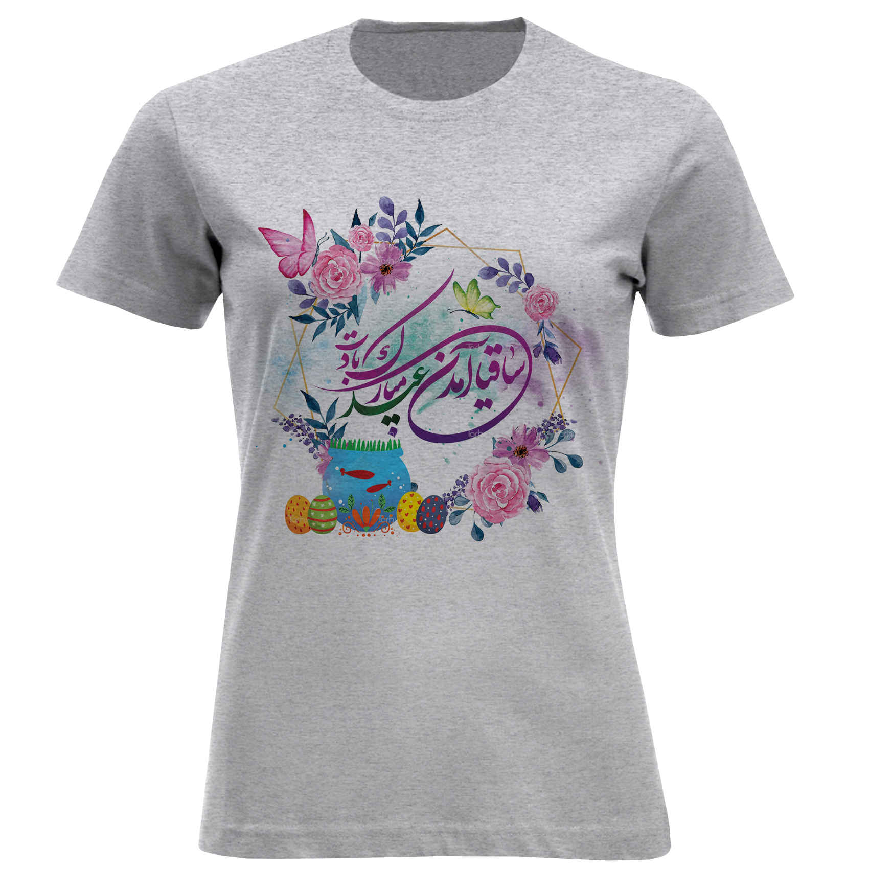 Main image of 女士短袖T恤——新年优雅设计，经典波斯主题