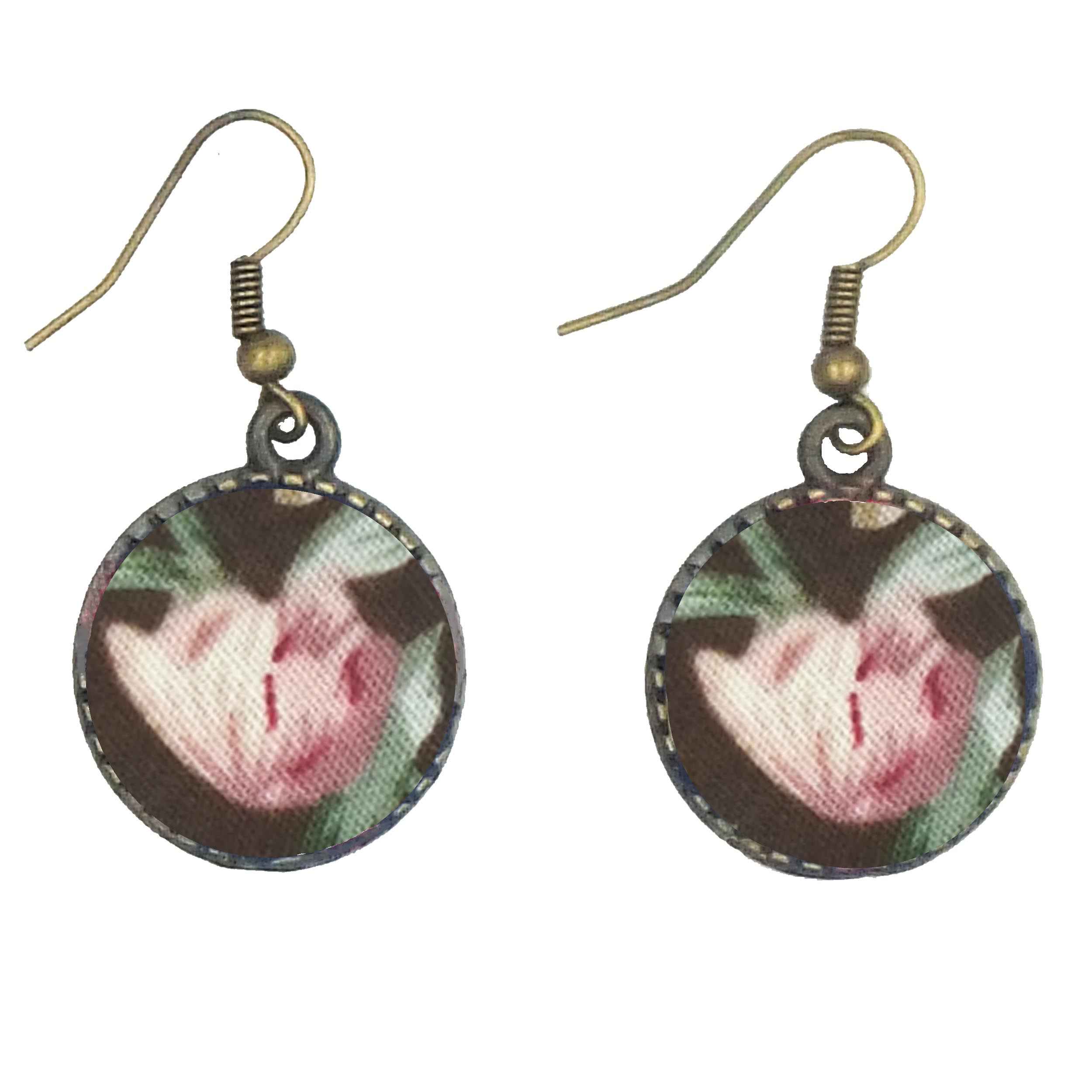 女士扭纹交叉发带与耳环套装 – 植物图案款