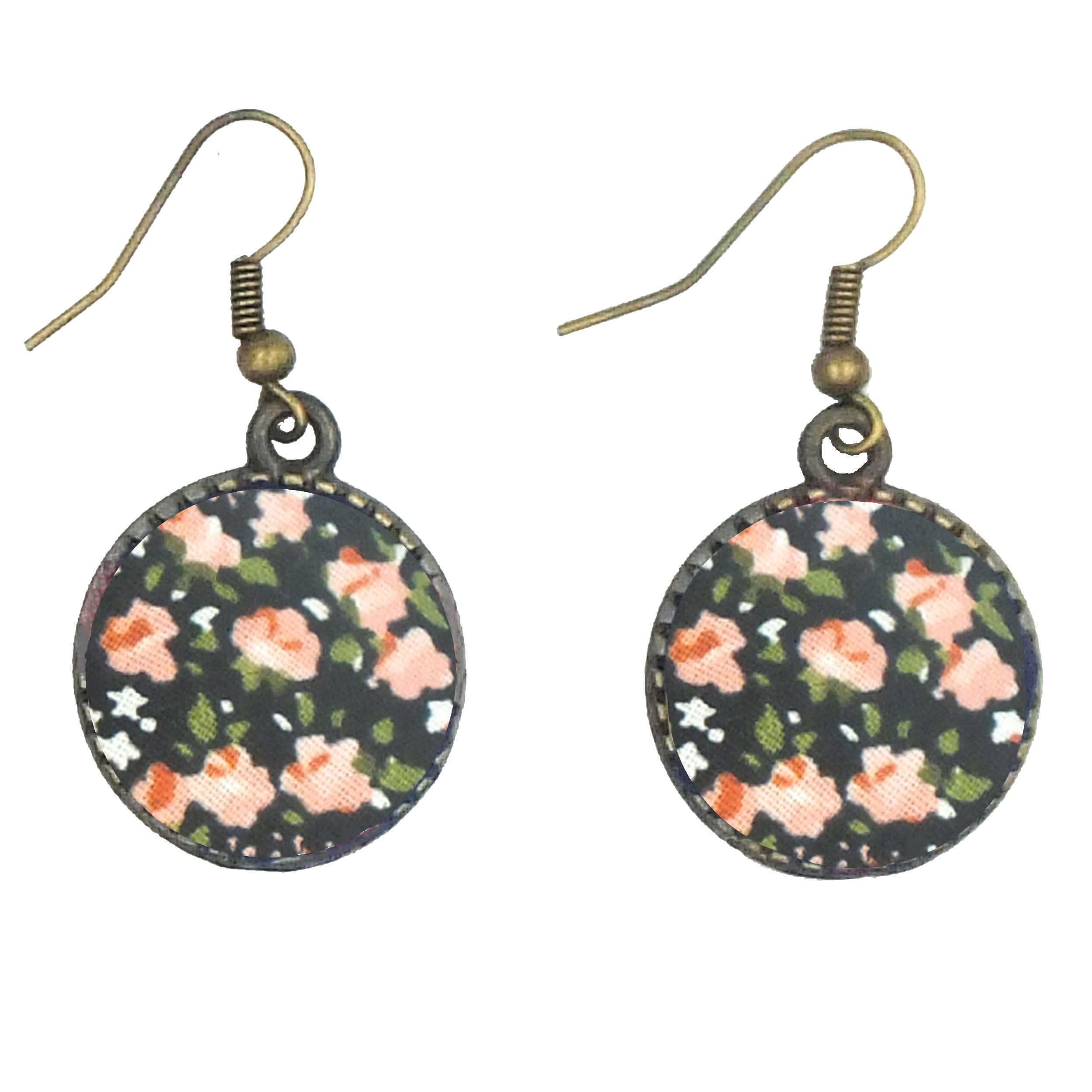 女士扭纹交叉发带与耳环套装 – 黑色波点款