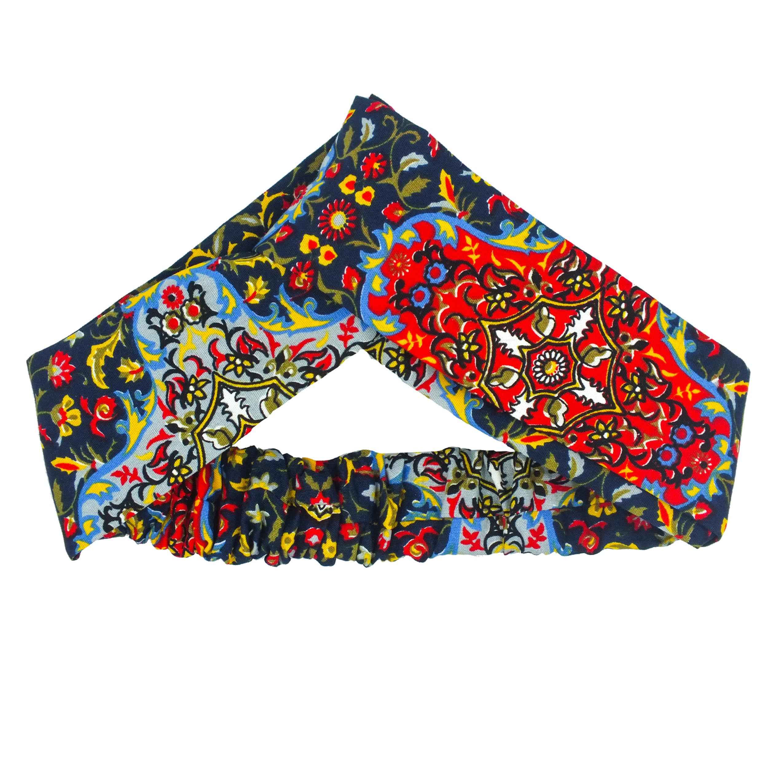 女士扭纹交叉发带与耳环套装 – 传统款