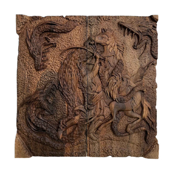 木雕西洋双陆棋盘——《列王纪》灵感巨龙主题手工制作