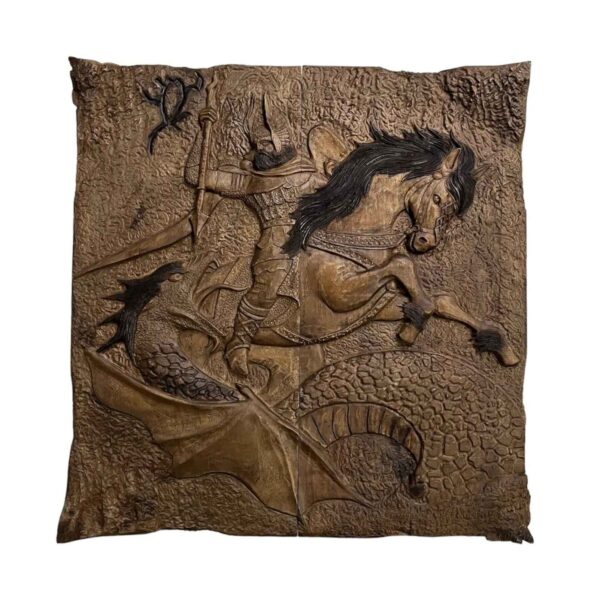 木雕西洋双陆棋盘——《列王纪》鲁斯塔姆战役手工制作