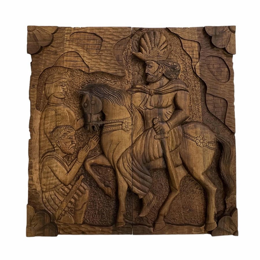 Main image of 木雕西洋双陆棋盘——波斯文化遗产 沙普尔三世（Shapur III）主题手工制作