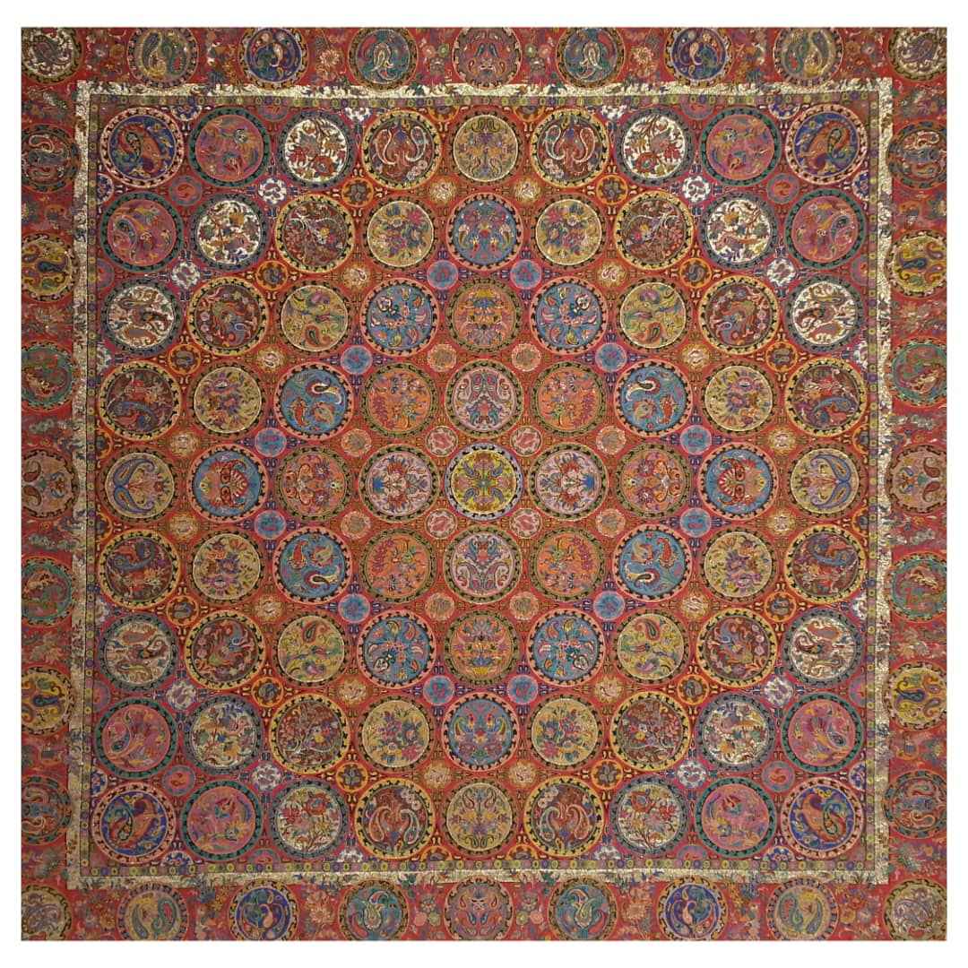Yazd Termeh 豪华桌布 花卉纹 Haft Khaan II 款
