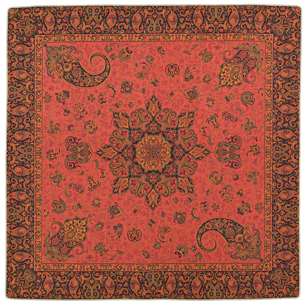 Main image of 雅兹德 Termeh 桌布 – 奢华波斯佩斯利图案，Bahar 款