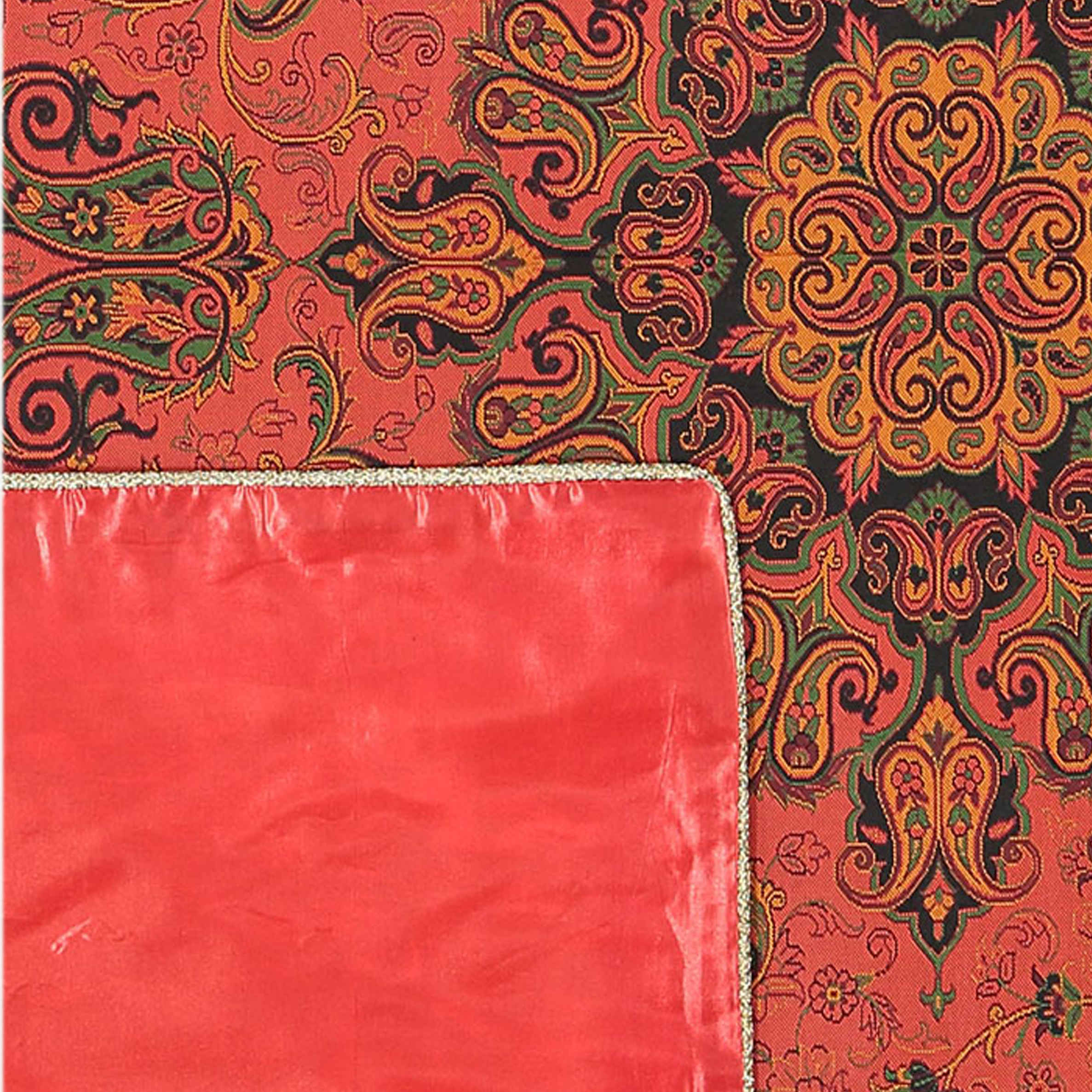 雅兹德 Termeh 桌布 – 奢华波斯佩斯利图案，Bahar 款