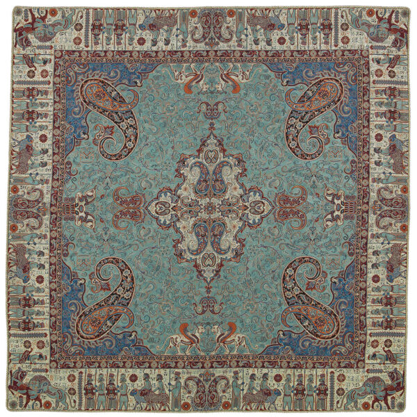 雅兹德 Termeh 桌布 – 奢华波斯佩斯利图案，Pars 款