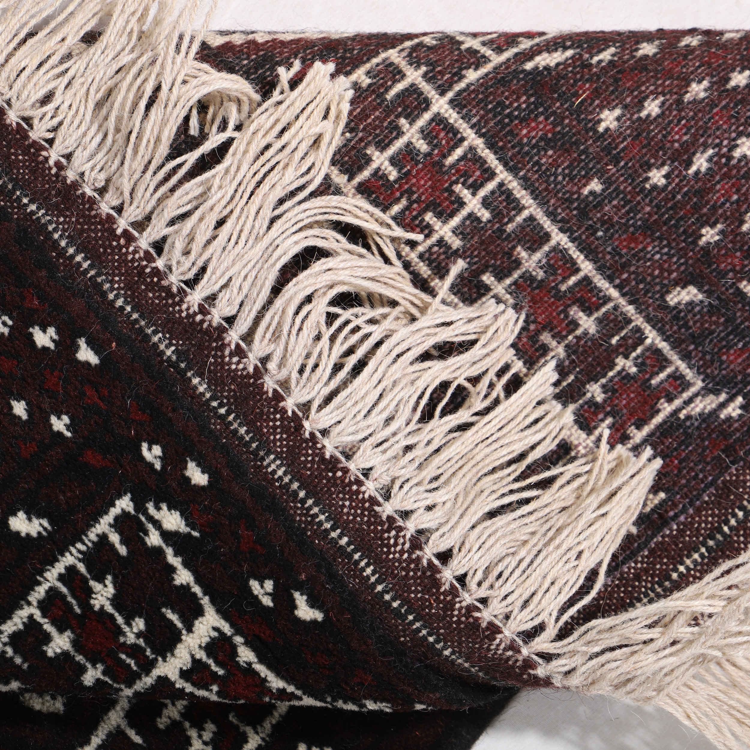 波斯地毯，羊毛手工结制，产自戈莱斯坦 Torkaman 桃花心木色