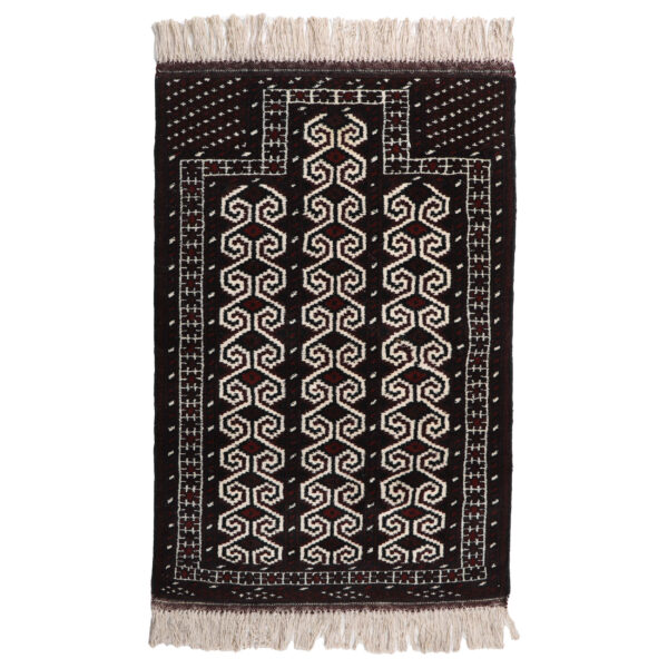 波斯地毯，羊毛手工结制，产自戈莱斯坦 Torkaman 桃花心木色