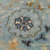 Thumbnail 6: 波斯羊毛地毯，手工结制，产自伊斯法罕 花卉有边框 浅蓝色