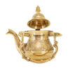 Thumbnail 4: 黄铜茶壶 带保温底座 手工雕刻豪华设计