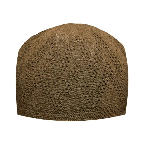 棕色土耳其库菲帽 – 传统穆斯林头饰帽