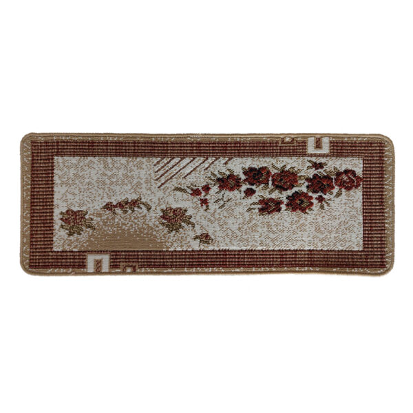 室内楼梯地毯踏步 – 波斯花卉设计，防滑