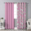Thumbnail 4: 印花天鹅绒打孔窗帘 – 花卉 Nirvana (280×140 厘米)