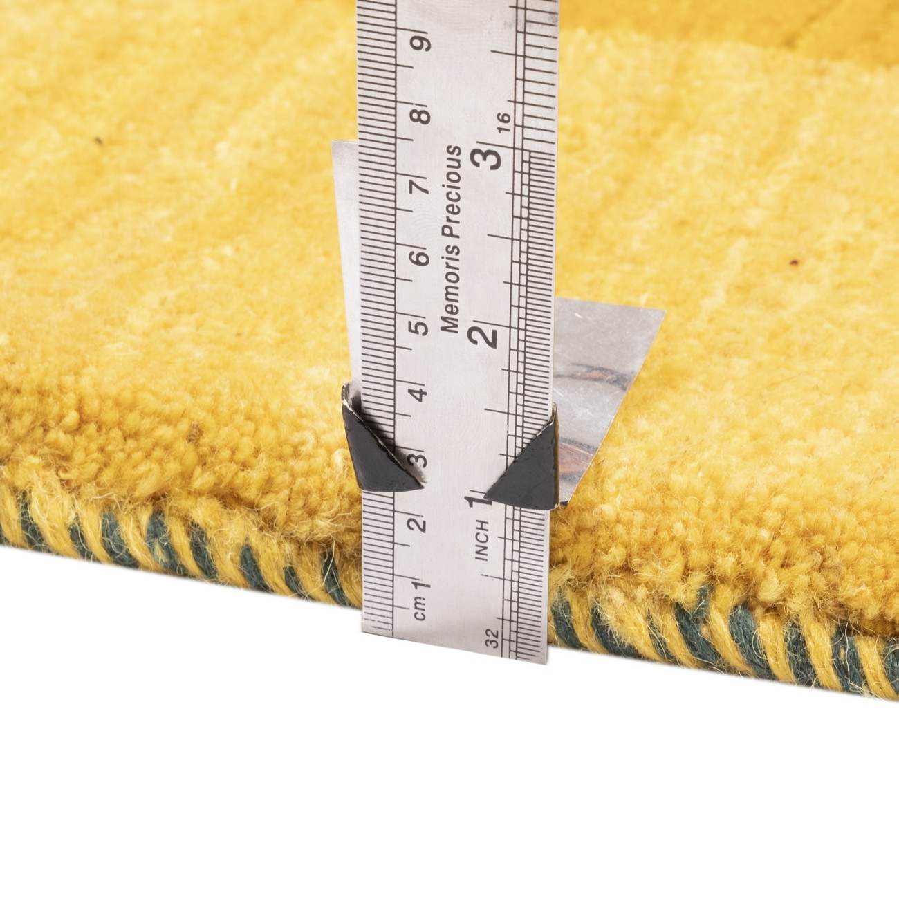 真正波斯加贝地毯 羊毛 手工编织于法尔斯 黄色花卉图案