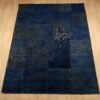 Thumbnail 3: 复古波斯手工打结拼布地毯 藏青色