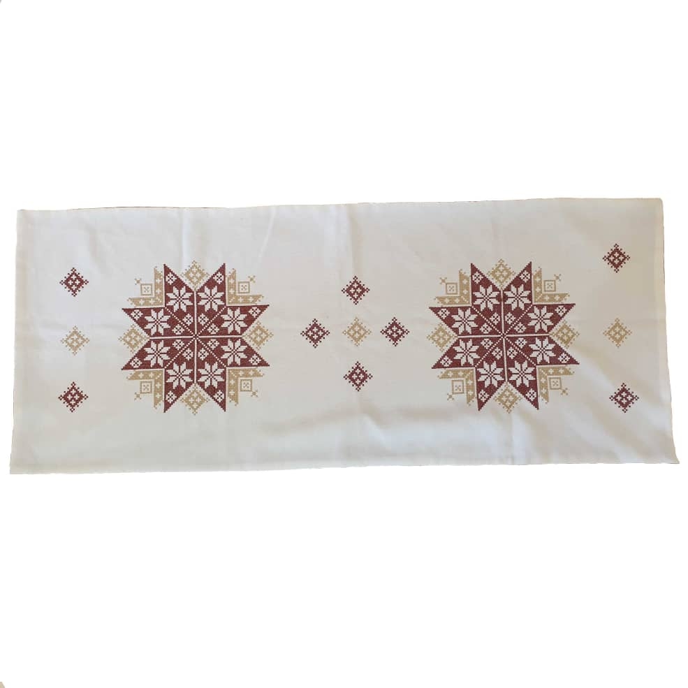 Main image of 手工刺绣桌旗 —— Jana 款