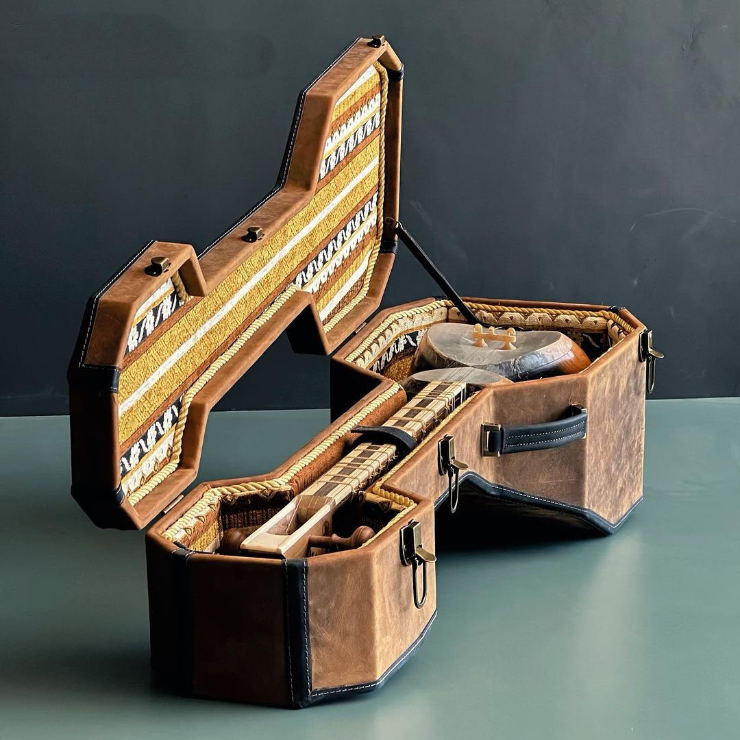 波斯塔尔乐器硬壳盒 手工云杉木与皮革