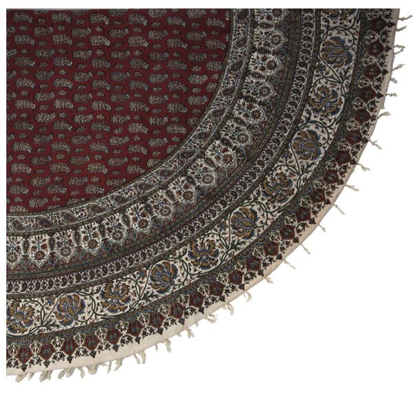 伊朗桌布：伊斯法罕传统卡拉姆卡里印花，圆形款