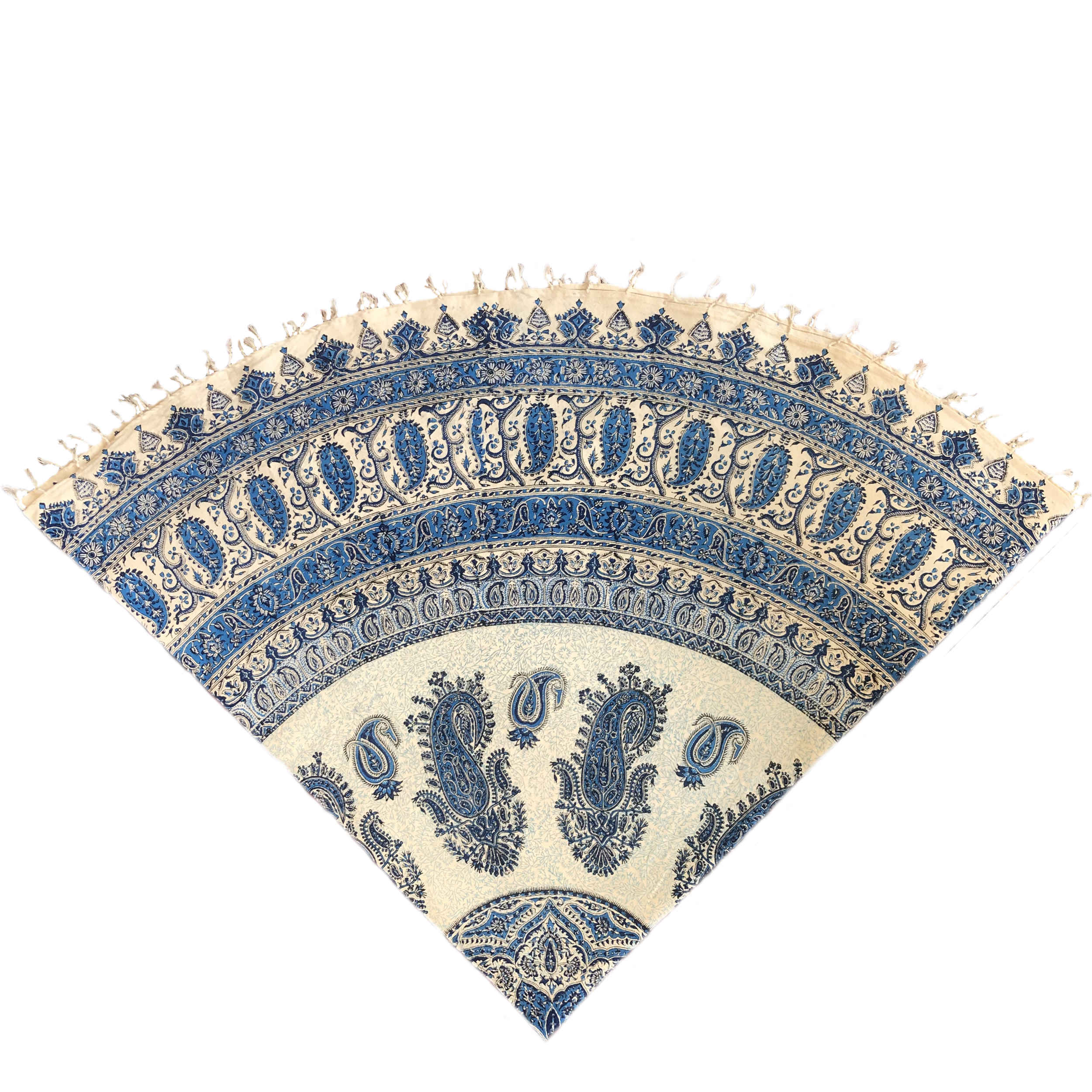 Main image of 伊朗桌布：伊斯法罕传统卡拉姆卡里印花，加贾尔款