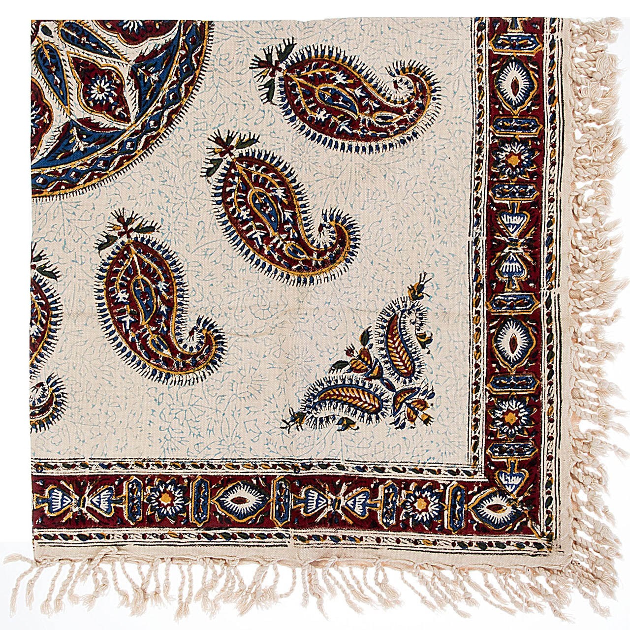 Main image of 伊朗桌布：伊斯法罕传统卡拉姆卡里木刻印花 —— Rabin 款