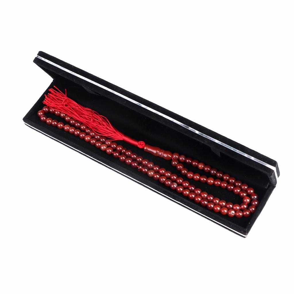 伊斯兰玛瑙念珠 Red —— 101颗祈祷珠 Tasbih