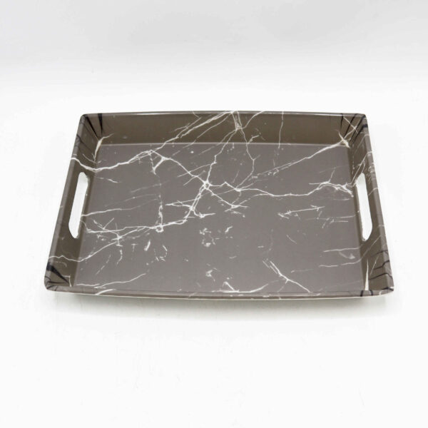 美耐皿托盘 – 轻便耐用，灰色大理石设计