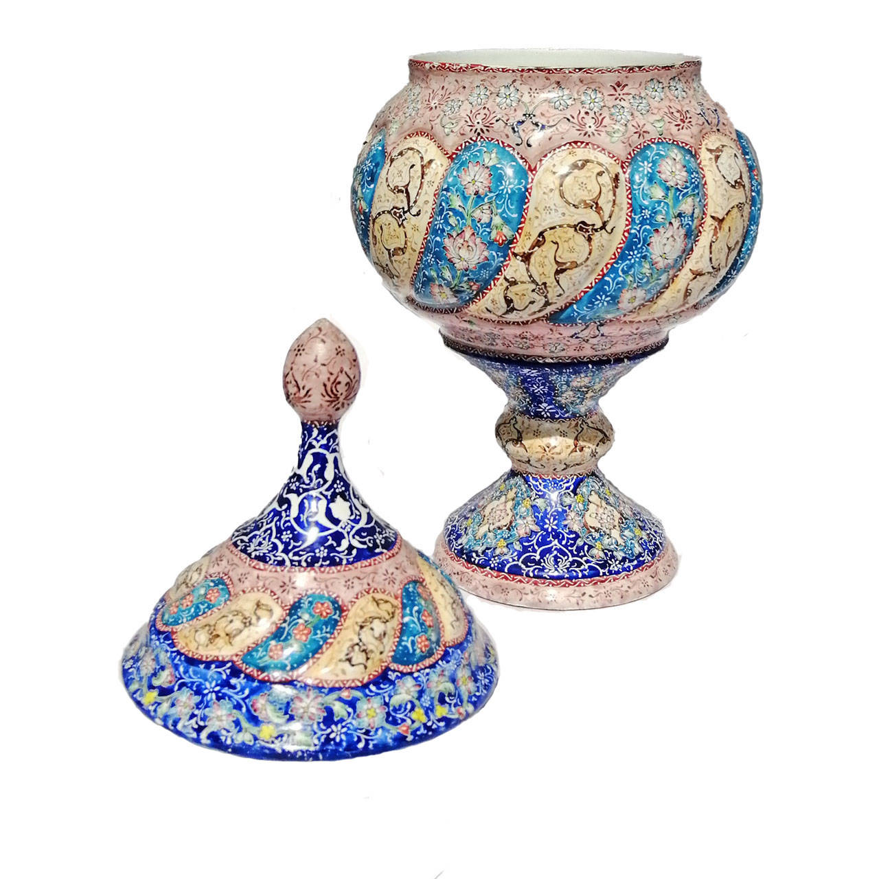 波斯手工铜糖罐(带盖)– 手绘珐琅彩 Moj 款