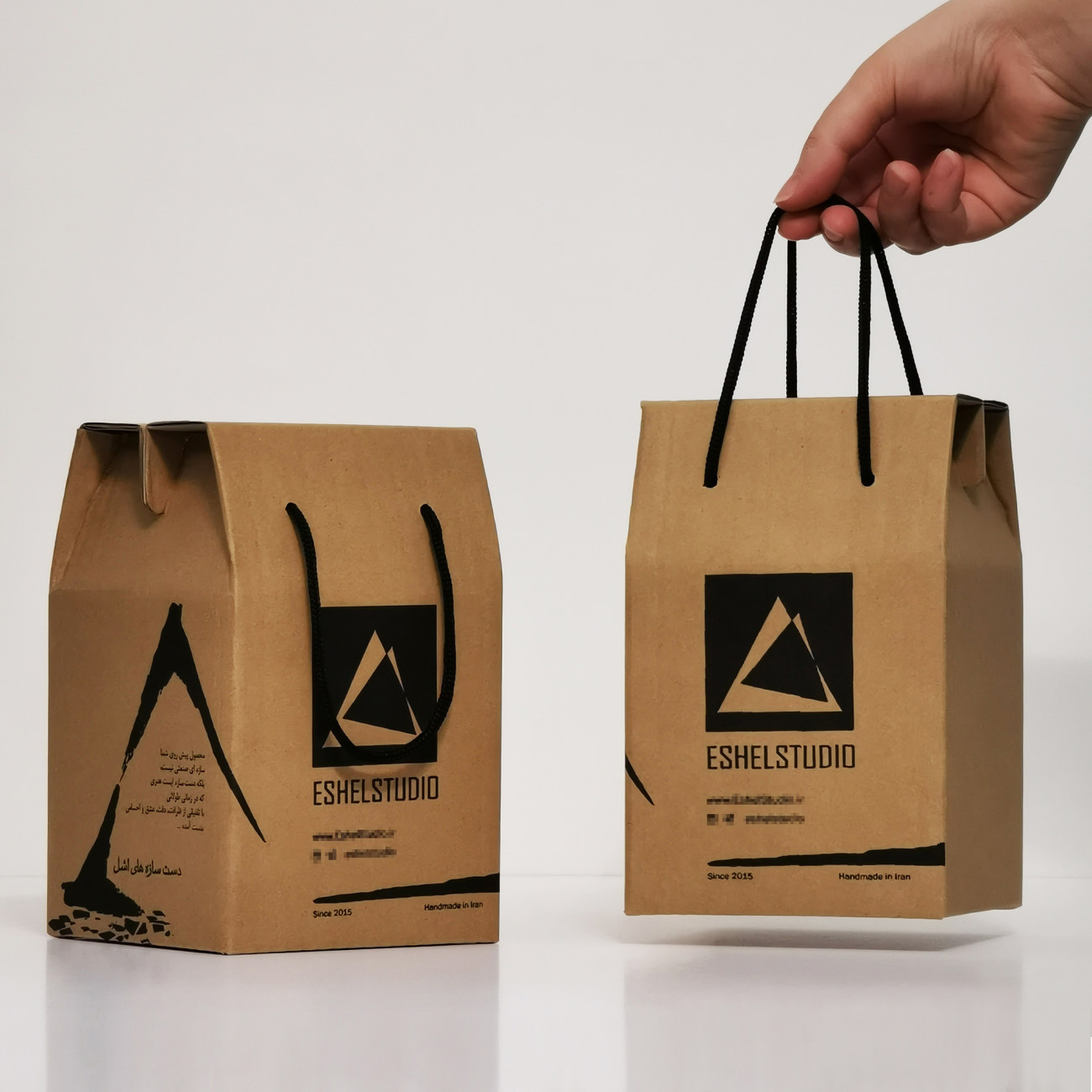 迷你混凝土花瓶 – 手工几何设计 灰色