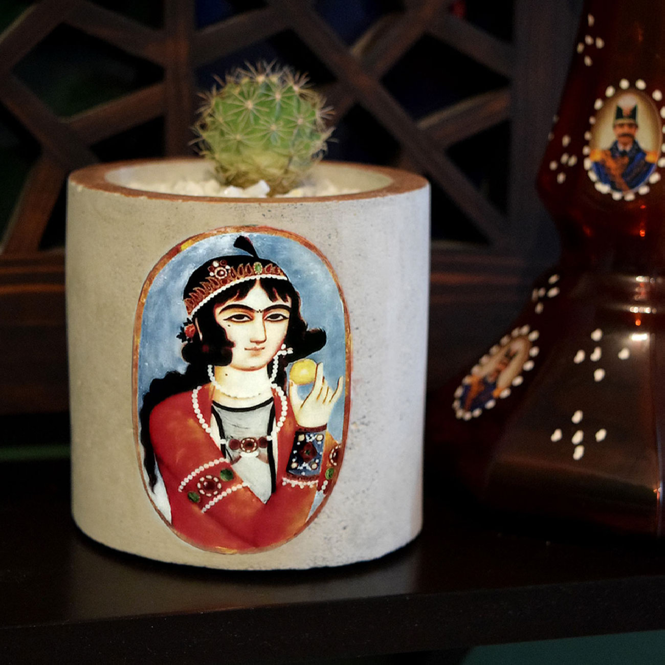 波斯混凝土花瓶 – 手工 Khatun 设计