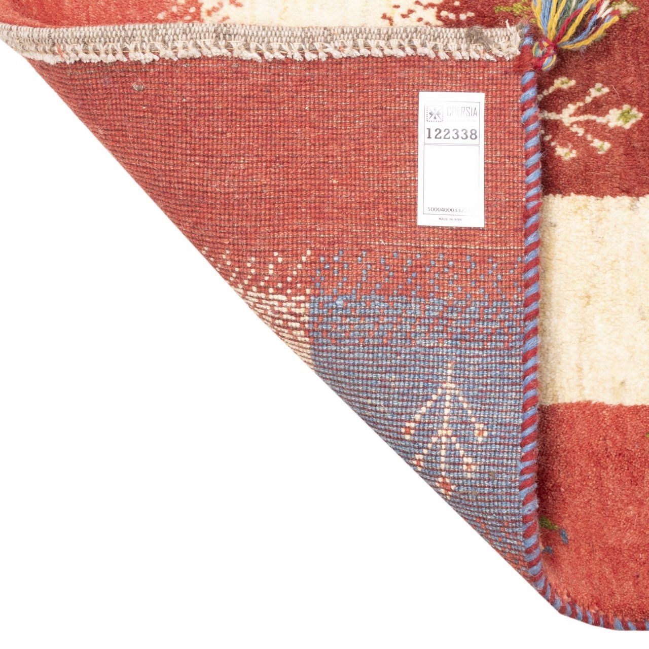 波斯加贝羊毛地毯 手工编织于法尔斯 动物与树木图案