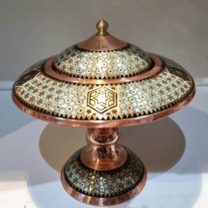 波斯黄铜鱼子酱餐具 – 镶嵌工艺（Khatamkari）
