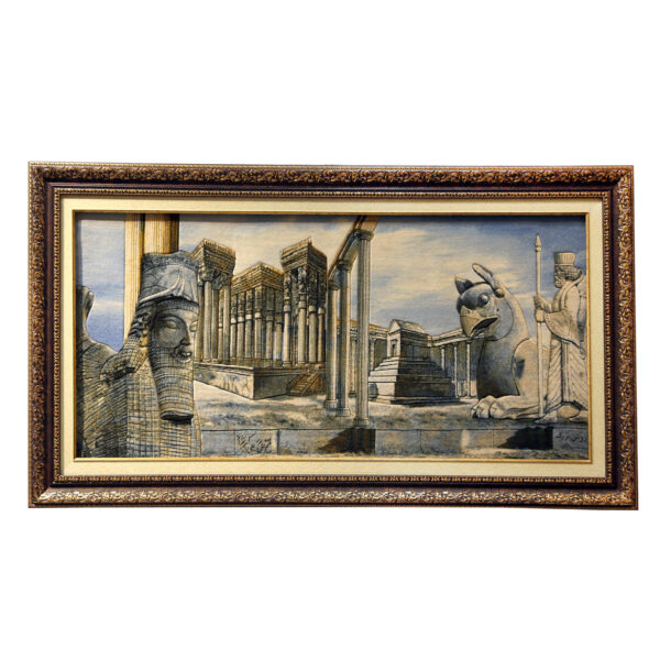 手工结波斯挂毯 – 塔布里兹，波斯波利斯图案