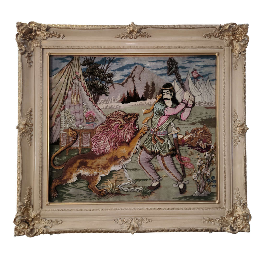 Main image of 手工结波斯挂毯 – Bahram Gur 图案