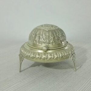 波斯鱼子酱餐具 – 黄铜滚盖手工制作