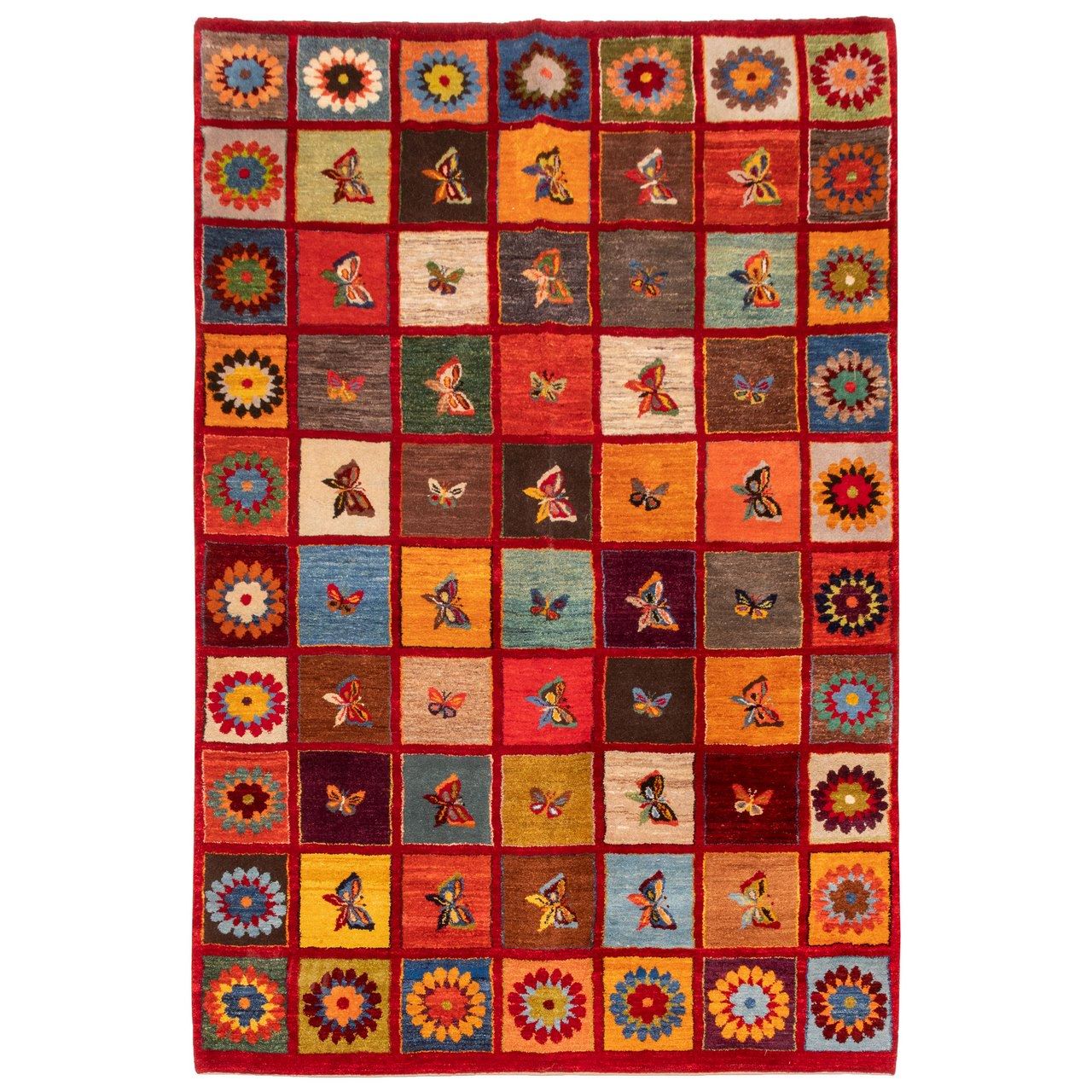 Main image of 波斯加贝手工羊毛地毯 法尔斯蝴蝶与花