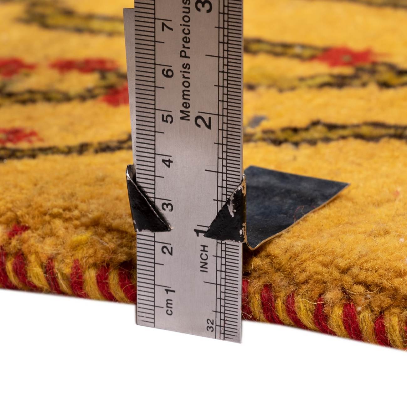 波斯加贝羊毛地毯 手工编织于法尔斯 黄色